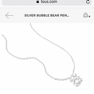 Tous Silver Bubble Bear Pendant with necklace